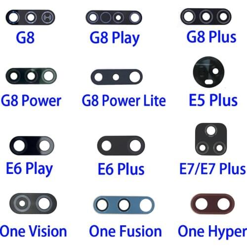 2Pcs Back Camera Glass For Moto One Vision Fusion Hyper G8 G9 E7 Plus E6 Z4 Z3 Play X4 G8 Power Lite Rear Camera Lens With Glue