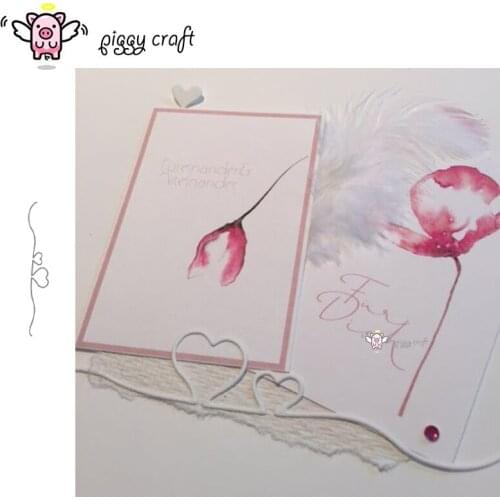 Piggy Craft metal cutting dies cut die mold Love strip decoration Scrapbook paper craft album card punch knife art cutter die