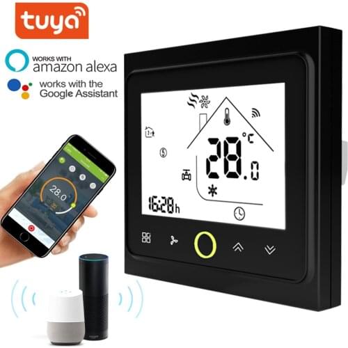 TUYA 2p 4p cooling/heating digital wireless modbus wifi thermostat room temperature control for Central air conditioning