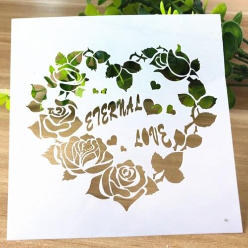 Stencil Lovers Heart-Shaped Hollow Layering Stencils For Wall Painting Scrapbooking Stamping Album Decorative Embossing Template