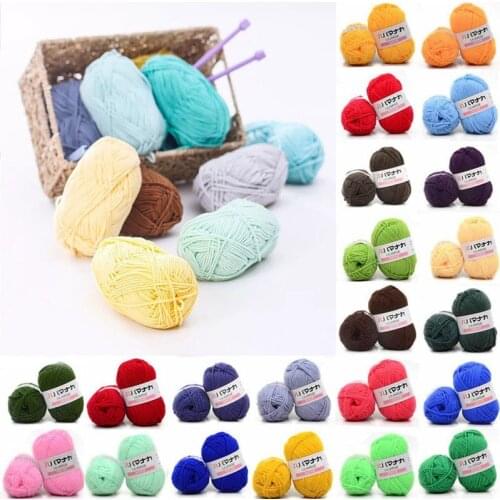 Knitted Craft Baby Crochet Wool 4PLY soft Colours Colorful Knitting Knitted babycare Yarn Sweater 25g Soft Cotton hand LOT