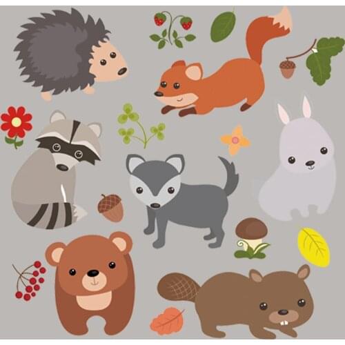 Little Hedgehog Transfers For Clothing Diy Fashion Heat Transfer Appliqued Vinyl Tops Transfers For Clothing Animal Patch Set