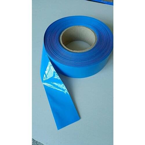 XNEMON 1m PVC Heat Shrink Tubing Electronic Insulation Materials Blue 30/40/46/52/55/62mm Wide For Lipo Battery 18650 Wrap Films