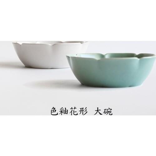 Japanese Underglaze Ceramic Tableware Glaze Flower Large Bowl Household Ceramic Bowl salad bowl