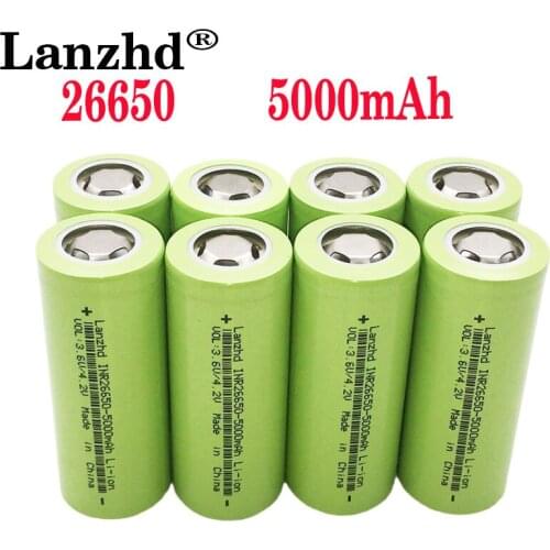 1-10PCS New batteries 26650 rechargeable battery 50A lithium battery 3.7V 5000mA Suitable for Power Tools