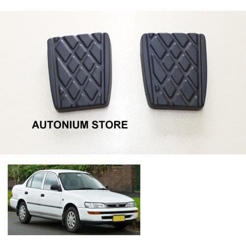 1 Pair Brake and Clutch Pedal Pad Cover Best Quality Rubber for Toyota Corolla