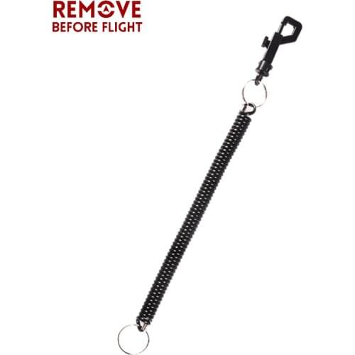 1 PC Keychain Black Fishing Lanyards Coiled Lanyard or Safety Rope Wire Blue Securing Pliers Lip Grips Too lKey Rings