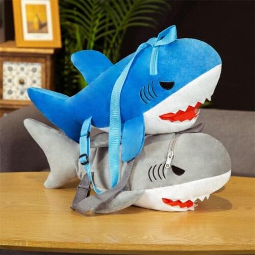 50cm Creative Shark Backpack Plush Stuffed Animal Toy Decoration Childrens Birthday ChristmasGift