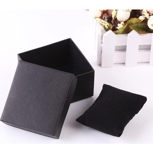 6pcs Jewelry Packaging Paper Box Velvet Pillow Watch Storage Boxes Case Bracelet