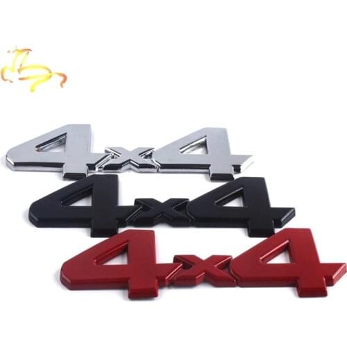 Car Metal Sticker 4x4 Tail Emblem for Off-road SUV Car Body Sticker Renegade Grand Cherokee Wrangler CarStyling Four-wheel Drive