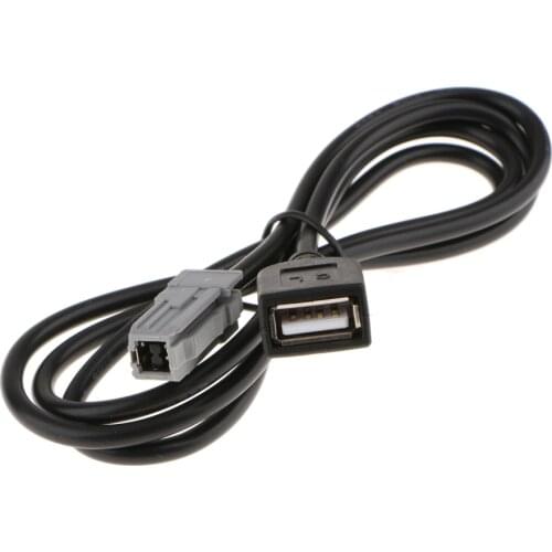 Car AUX USB MP3 Audio Aux In Cable Adapter 60CM For Toyota Camry RAV4 Lexus