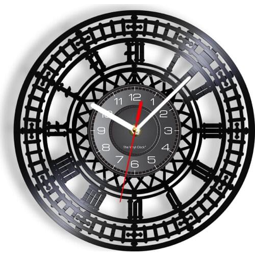 Big Ben Clock Tower Travel Landmark Wall Art Clock London Big Ben Vinyl Record Wall Clock England Travel Souvenir Clock Gift