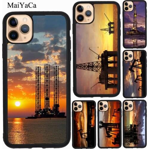 MaiYaCa Drilling Oilfield At Sunset Case For iPhone 12 Pro Max mini 11 Pro Max XS X XR SE 2020 6S 7 8 Plus Cover