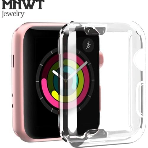 MNWT Ultra-thin Soft Case for Apple Watch Series 1 2 3 Screen Protector 42mm/38mm TPU All-around Protector Cover for iwatch