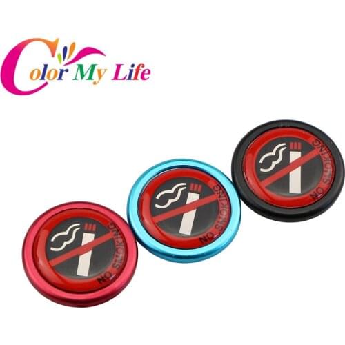 Color My Life Aluminium Car Styling Car No Smoking Sticker For Ford Chevrolet Vw Skoda For Toyota Honda Nissan For Hyundai Kia