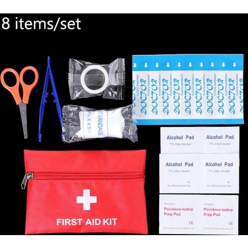 8 Items/16 pcs Travel medical kits small First Aid Kit bags Car First Aid kit outdoor Emergency Survival Kits Self Defense