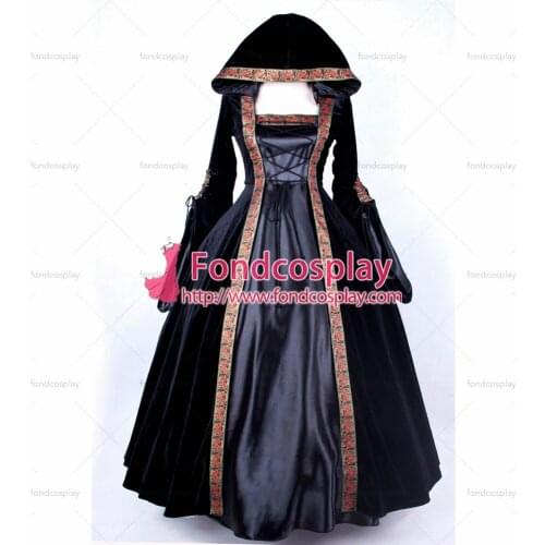 Elegant Velvet Victorian Dress W/ Hat Ball Medieval Gown Gothic Punk Dress Cosplay Costume Custom-made[G205]