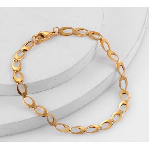Stainless Steel Personality Gold Bracelet, Fashion Trend, High Quality Jewelry For Men And Women