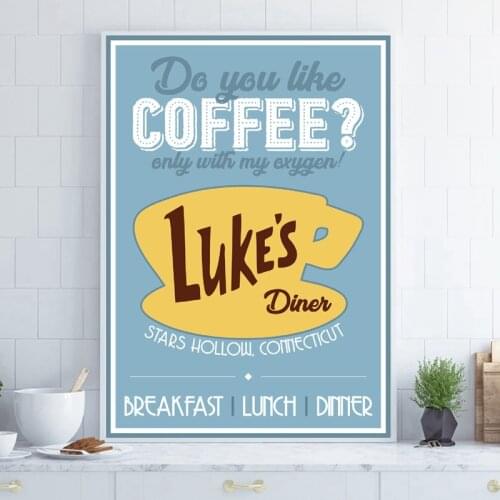 Gilmore Girls Classic Movie Poster Prints Home Decoration Lukes Diner Wall Art Picture Canvas Painting Kitchen Wall Decor