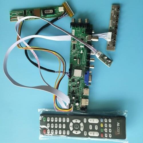 Kit For B170PW03 V8/B170PW03 V9 Digital HDMI Panel 1 CCFL LCD TV VGA USB remote DVB-C DVB-T 1440X900 Controller board 30pin 17"
