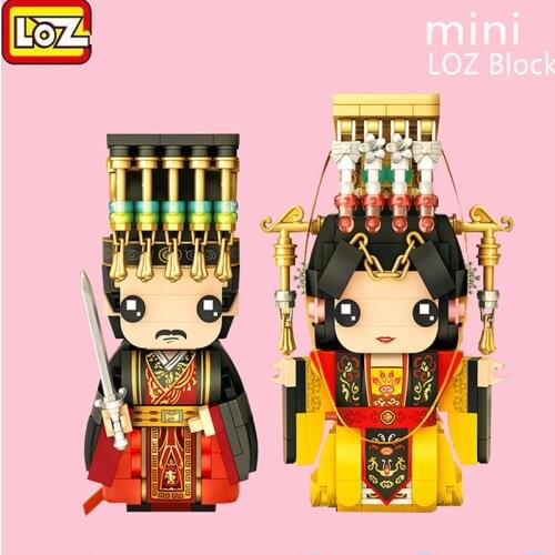 LOZ Mini Blocks Brick Toy China Famous Emperor Doll Character Action Figures Education Building Assembly Toy Bricks 1340 1341