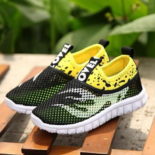 2020 spring Summer new Fashion girls boys shoes version of the British style han edition shoes Flat Net cloth breathable sandals