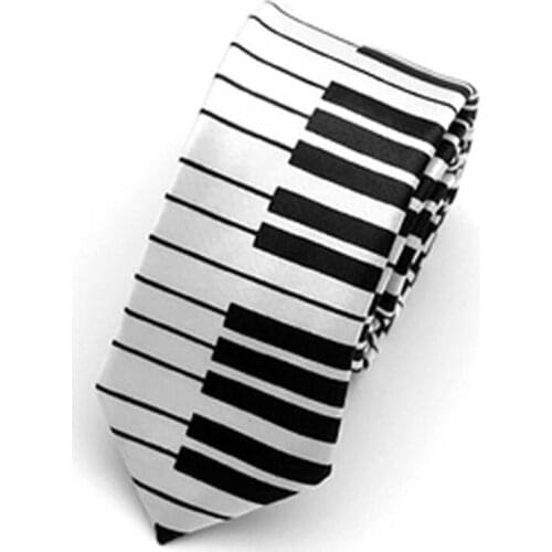 New Mens Black & White Piano Keyboard Necktie Tie Classic Slim fashion Skinny Music Tie F05