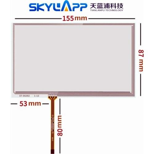 New 6.2''inch 155mm*87mm 4 Wire Resistive TouchScreen for HSD062IDW1 TM062RDH01 Touch Digitizer Panel Glass Repair Free shipping
