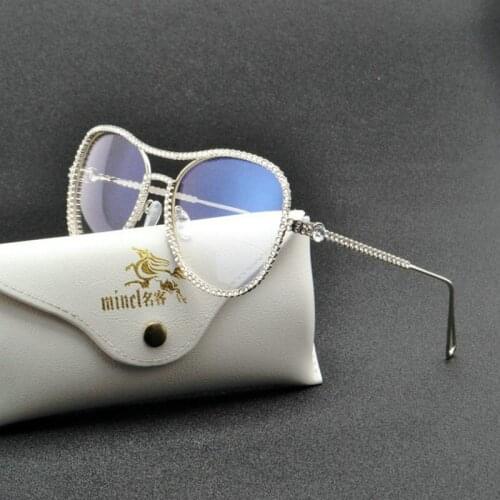 Blue Light Blocking Glasses Women High Quality diamond Presbyopic Eyewear Progressive Multi Focus Reading Glasses FML
