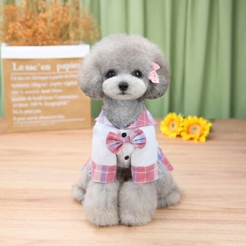 Pet Dog Clothes New Fashion Summer Pet Dog Cat Clothes Campus Style School Uniform Skirt Small And Medium-sized Dog Pet Uniform