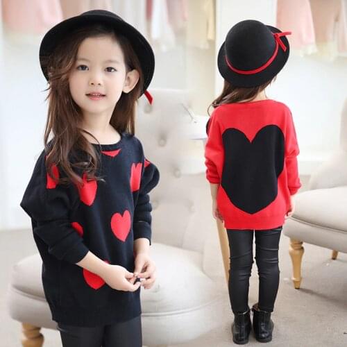 Toddler Girl Fall Winter Clothes Girls Sweaters Kids Clothes Children Knitted Sweaters Teenage Pullovers 2 Colors 3-14Y