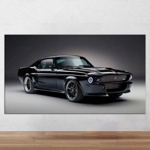 Classic Car Muscle Charge Cars Canvas Painting Car Posters Cuadros Wall Art for Living Room Home Decor Frame