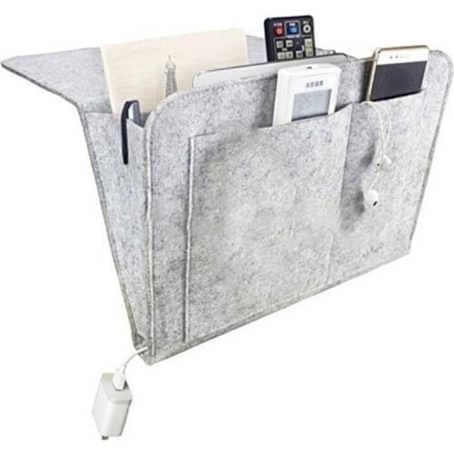 Felt Bedside Storage Organizer Bedside Hanging Pocket For Organizing Magazine Phone Remote Control Small Things Space Saving New