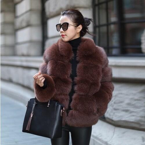 Finland Fox Fur Coat for Women Real Fur Jacket Winter Furry Natural Fur Coat rf0086