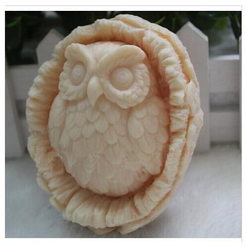 Owl modelling silicon soap mold fondant Cake decoration mold high-quality Handmade soap mold