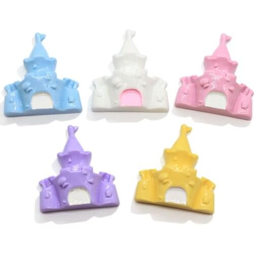 Resin Princess Castle Flatback Cabochon For Phone Case Decoration Scrapbooking Keychain Pendant DIY Accessories