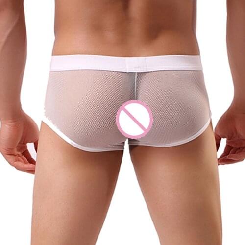 Mesh Underwear Men Breathable Summer Shorts Panties Ultra-thin Sexy Panties Comfortable Boxer Men Panties Calzoncillo Hombre