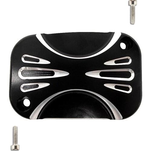 US ShallowCut Motorcycle CNC Front Brake Reservoir Master Cylinder Cover For Harley Touring Street Glide 08-16