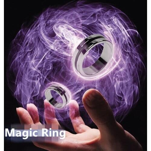 Magic show Magic Trick Floating Ring Magic with Gift Flying card Floating Effect Invisible Suspension Magic Props Thumb Rings