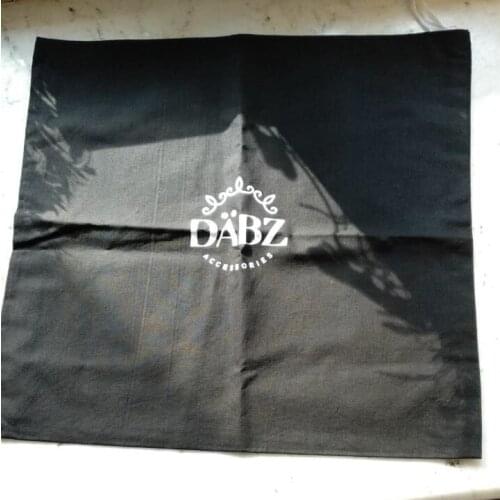 High quality black cotton jewelry gift drawstring pouches 40*40cm dust bag for jewelry storage and packaging
