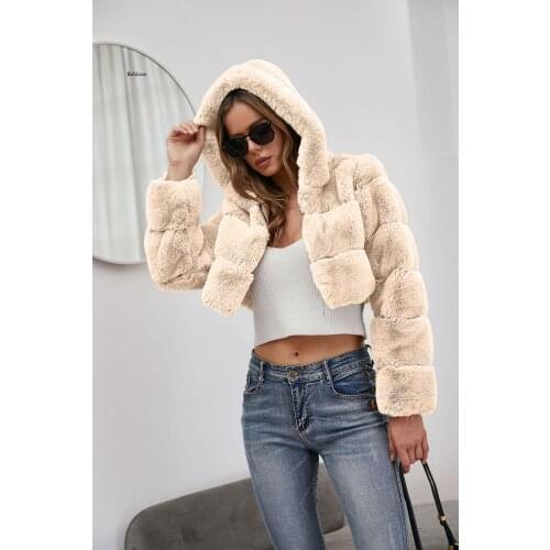 Womens Faux Fur Coat Autumn Winter Warm Soft Zipper Fur Nice Elegant Female Jacket Plush Overcoat Pocket Ladies Casual Outwear