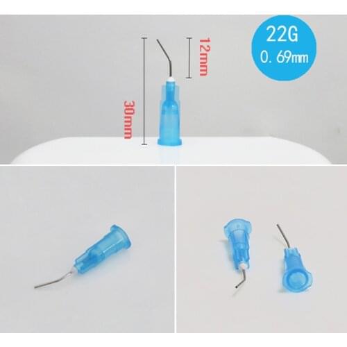 100pcs Reusable Dental Irrigation Needle 18G 20G 22G 25G Elbow Root Canal Cleaning Syringe Teeth Endo Irrigation Needle Tip