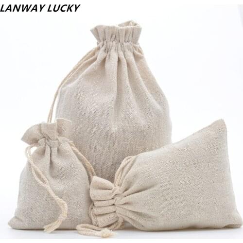 2018 100Pcs Pure white Mini cotton Drawstring Party Wedding Cosmetic Jewelry Packaging Gift Storage Pocket Bags