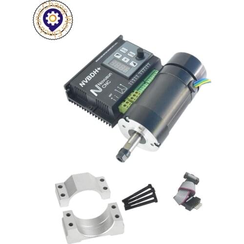 3-piece set 400w 12000R ER8 Brushless Spindle Motor+48V Brushless spindle driver With Hall+55MM Clamp Bracket with Screws