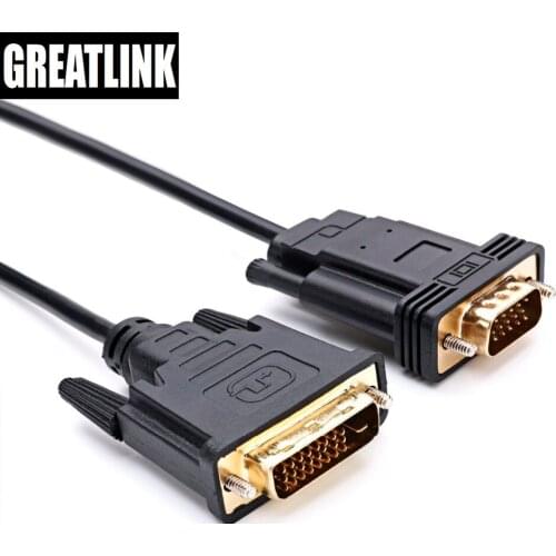 DVI D 24 1 Female To VGA 15 Female Adapter DVI-D AUX Optical Cable Converter Thunderbolt 3 HUB Dock for PC DVD Monitor HDTV 6FT