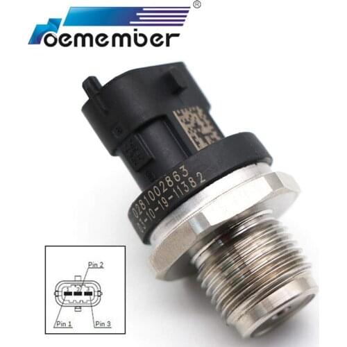 Common Fuel Rail Pressure Sensor Regulator For Hyundai i30 i10 i40 For Kia CEE`D k5 Cerato Soul Rio accent 0281002863 314014A010