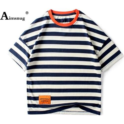 Children Fashion Summer T-shirt Kids Classic Stripes Tees Shirt Boys Casual Pullovers 2021 Short Sleeve Tops Streetwear