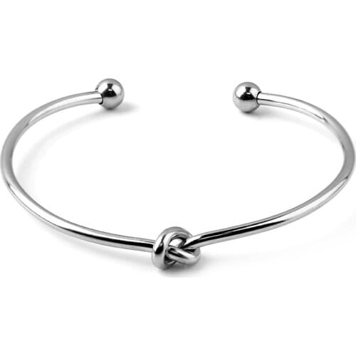 Hot Promotional Models Pure Stainless Steel Knotted Single-line Bracelet Simple Atmospheric Models