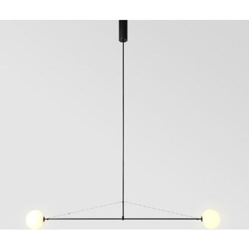 Italian Design Chandelier Geometric Line Minimalist Hanglamp Led Lighting Post-modern Chandelier Geometric Luminaire Suspendu