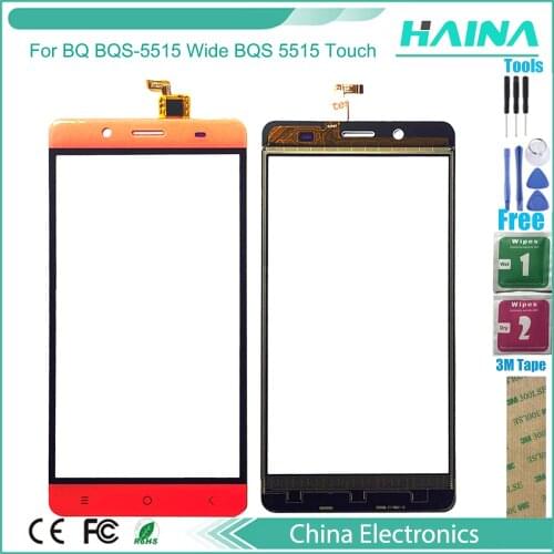 3M Tape touchscreen For BQ BQS-5515 Wide BQS 5515 Touch Screen Panel Digitizer Front Glass Sensor Replacement Touchscreen